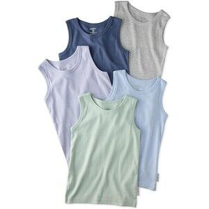 5-Pack Butterblu Malone Toddler Tank Top Size 12-Months Frost Undershirts Cotton